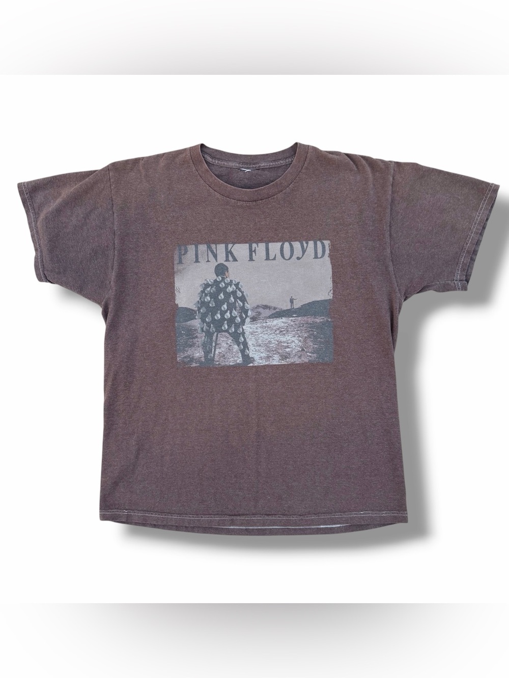 Vintage Y2K Pink Floyd Delicate Sound of Thunder Band T-Shirt Brown Large